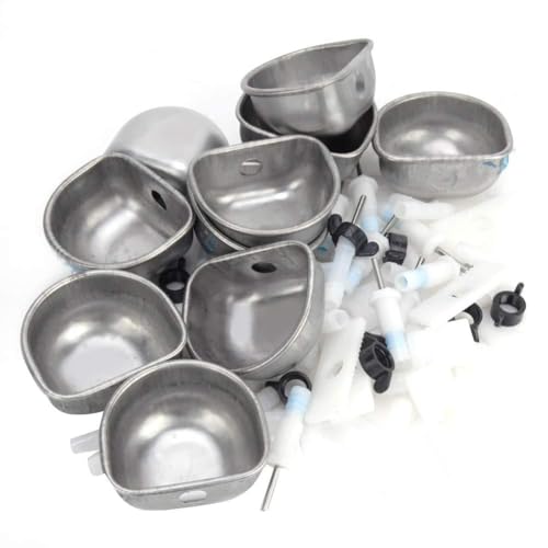 Rabbit Drinking Water Bowl,10 Sets Stainless Steel Rabbit Drinker,Rabbit Breeding Equipment Anti Scratch Stainless Steel Nipple Drinking(Fission) - size: fission