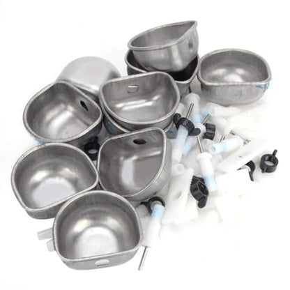 Rabbit Drinking Water Bowl,10 Sets Stainless Steel Rabbit Drinker,Rabbit Breeding Equipment Anti Scratch Stainless Steel Nipple Drinking(Fission) - size: fission