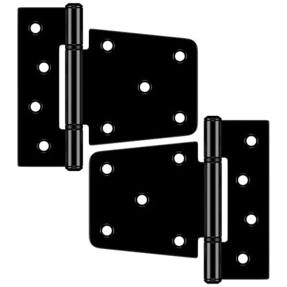 3.5 Inch Heavy Duty Gate Hinges, Extra Thick Black Shed Barn Door Hinges for Wooden Fences, Yard Gate, Vinyl Fence Gate, Garage, Gate Door Hinges for Indoor Outdoor(2 Pack)