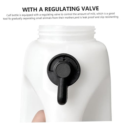 Calf Bottle with Detachable Nipple 2.5L Plastic Nursing Bottle with Regulating Valve and Handle Farm Equipment