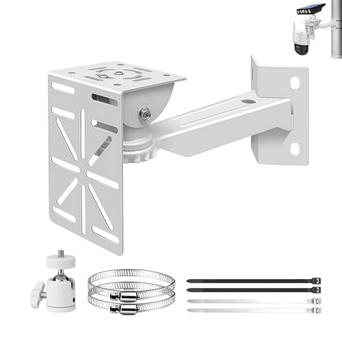 Security Camera Mount System - Modular 3-in-1 Adjustable Clamp-on Bracket | Fit Pole/Corner/Wall, ndoor Outdoo Screw & Clamp Installation for CCTV, Flood Lights, Solar Panels