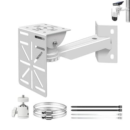 Security Camera Mount System - Modular 3-in-1 Adjustable Clamp-on Bracket | Fit Pole/Corner/Wall, ndoor Outdoo Screw & Clamp Installation for CCTV, Flood Lights, Solar Panels