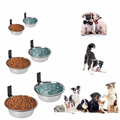 FOYO Stainless Steel Pet Bowls Set - Dog Dishes for Small/Medium Dogs, 29 OZ Food and Water Bowls, Set of 2 - size: 3.5 Cups(29 OZ)