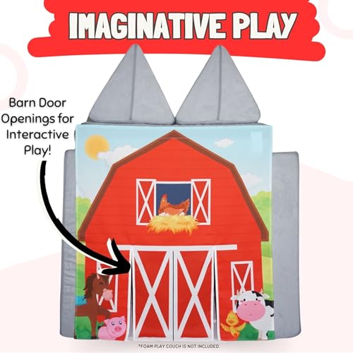 Couch Swag Play Panel for Childrens Foam Sofa Kids Couch (Barn) - style: Farm