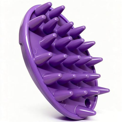Rubber Curry Brush for Short Haired Dogs, Gentle Curry Comb with Long Pins, Use Wet as Bath Scrubber or Dry for Grooming Loose Hair