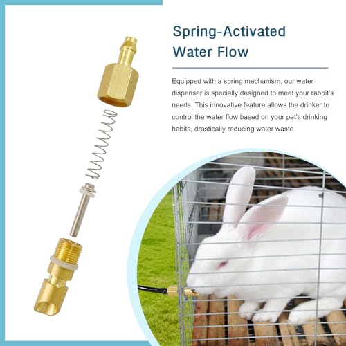 Barss Nipples Water Dispenser Automatic Metal Watering System for Rabbits, Guinea Pigs, Rat, Ferrets and Other Small Animals（10Pcs ）