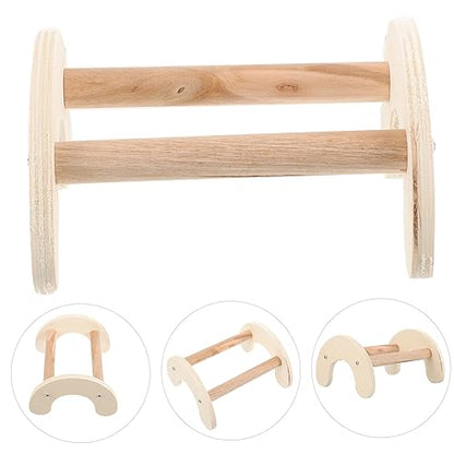 Kisangel Parrot Perch Wooden Stand for Chickens and Birds Smooth Sturdy Design Encouraging Exercise and Balance Safe Chew Material for Rest and Play