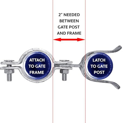 1-5/8" x 2-3/8" Galvanized Chain Link Fork Latch for Gates with Padlock Hole - Case of 25 - size: 1-5/8" X 2-3/8" - Case