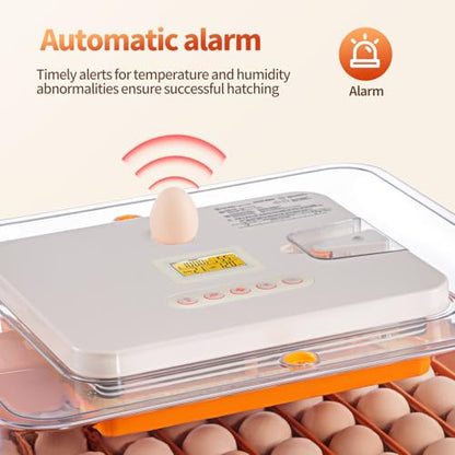 SmarketBuy 56 Egg Incubators for Hatching Eggs, Automatic Egg Turning and Humidity Temperature Control, Egg Candler, 360° Viewing Incubator for Hatching Chicken, Ducks, Goose, Quail