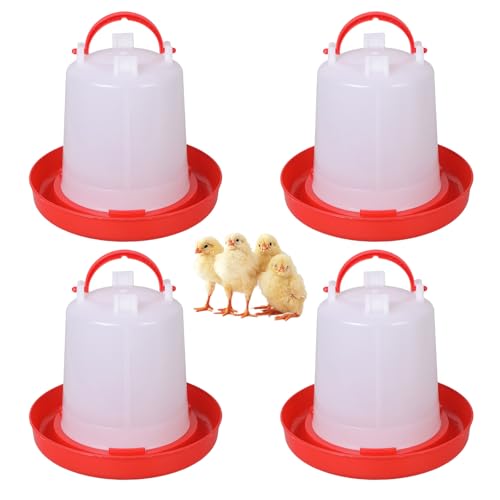 Spill Feed Set Poultry Trough Waterer for Small Scale Livestock Care Treat Feeding Tool Backyard Chicken Supplies Chicken Accessories Poultry Feeding - color: B