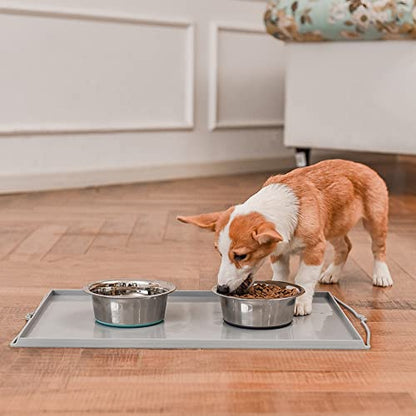 PEGGY11 Deep Stainless Steel Anti-Slip Dog Bowls - 2-Pack, 3 Cups - size: 3 Cups