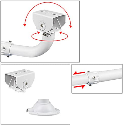 CCTV Security Camera Mount Bracket, Telescopic Adjustable Universal Wall Mounting Bracket