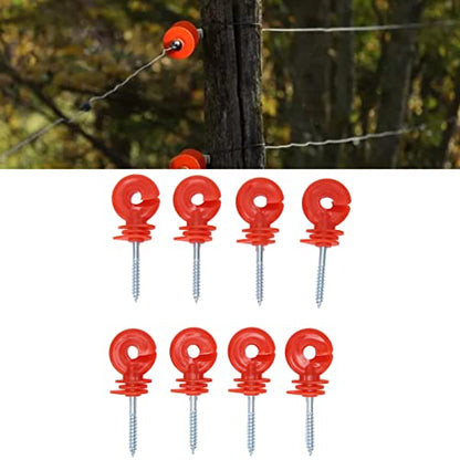 50PCS Fence Insulator, 9.5 X 4.5cm Electric Fence Insulator Screw, Insulator Fence Ring Post Wood Post Insulator, Sun Protection, Rain Protection, Strong and Durable for Electronic Fence