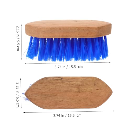 WOONEKY Horse Hair Grooming Brush Ergonomic Cleaning Tool Cattle and Donkeys Durable Bristles for Shedding and Grooming Blue