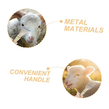 SUPVOX Sheep Wool Comb Portable Dandruff Grooming Brush for Cattle Horse Animals Gentle Itch Relief Tool for Sensitive Skin Easy to Clean