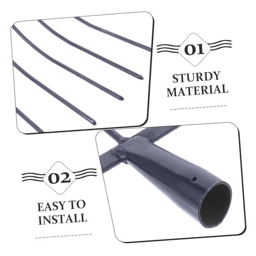 Yardwe Durable Agricultural Fork Multi Functional Manure Fork for Farm Lawn Heavy Duty Handheld Tool for Clearing Grass Maintenance Resistant Design