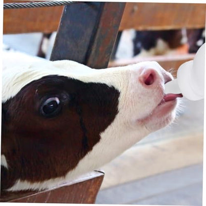 Plastic Lamb Feeding Bottle with Silicone Teats Vertical Design for Farmers High-Temperature Resistant and Versatile Feeding Supplies for Livestock and Pets