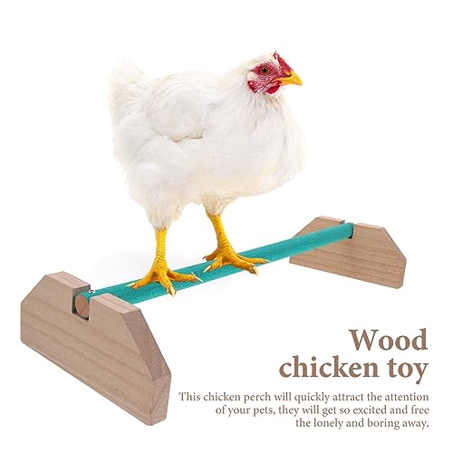 Chicken Coop Accessories Indoor Swing Wooden Chicken Perch Bird Wood Stand for Large Bird Parrot Macaw Chicks in Coop Brooder and Cage Wooden Toys Wood Toys