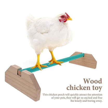 Chicken Coop Accessories Indoor Swing Wooden Chicken Perch Bird Wood Stand for Large Bird Parrot Macaw Chicks in Coop Brooder and Cage Wooden Toys Wood Toys
