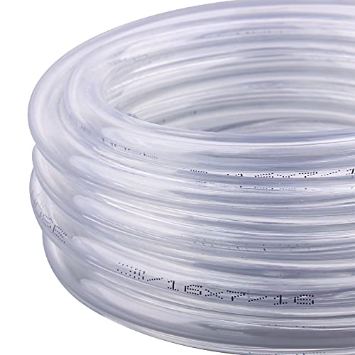 DERNORD PVC Tubing 3/16"ID X 7/16"OD Flexible Clear Vinyl Hose 10 Feet for Food Grade - size: 10 Feet, style: 3/16"ID X 7/16"OD