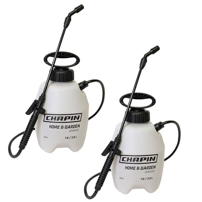 Chapin 1-Gallon Pump Sprayer, Anti-Clog Design for Easy Use, 2pk | Durable lightweight tank for home and garden; weed control, pest care and cleaning with easy pump, adjustable nozzle and hose - size: 1 Gallon 2-Pack