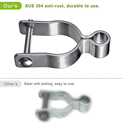Insaga 304 Stainless Steel Gate Hinges 2Pcs for 1-7/8" Chain Link Fence Post, Heavy Duty Female Hinges with 5/8" Pin, Nut/Bolt Included - Fit Barn, Farm, Cattle Gates - color: Female-1-7/8''-2pcs