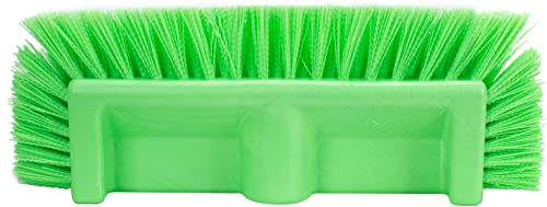 SPARTA Multi-Level Tile Scrub Brush 12" Wide Brush Head, Heavy-Duty Tile Cleaning Brush with End Bristles for Commercial Tiles, Tubs and Floor, Plastic, 12 Inches, Lime - color: Lime
