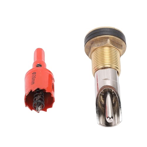 Jiawu Automatic Nipple Waterer, Stainless Steel and Copper Water Nipple Drinker with Connector and Drill Bit for Livestock Pigs Goats Swine Piglets