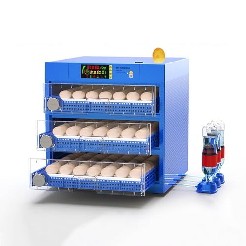 Automatic Eggs Incubator, Large Incubators for Hatching Eggs with Automatic Egg Turning & Temperature Control, Poultry Hatcher Machine for Chicken Duck Goose Quail Bird (192 Eggs)