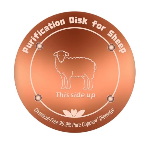 Copper Waterer Cleaning Disc, All Season Livestock Water Purifier Tray Keeps Water Clean for Poultry, Dogs & Cattle - size: sheep