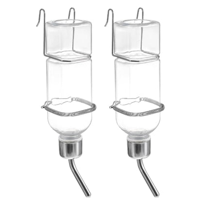 Small Animal Water Bottle 2 Pack, No Drip Guinea Pig Water Bottle & Rabbit Water Dispenser, 350ml Leakproof Pet Water Dispenser for Hamster, Bunny & Small Pet Cage Accessories