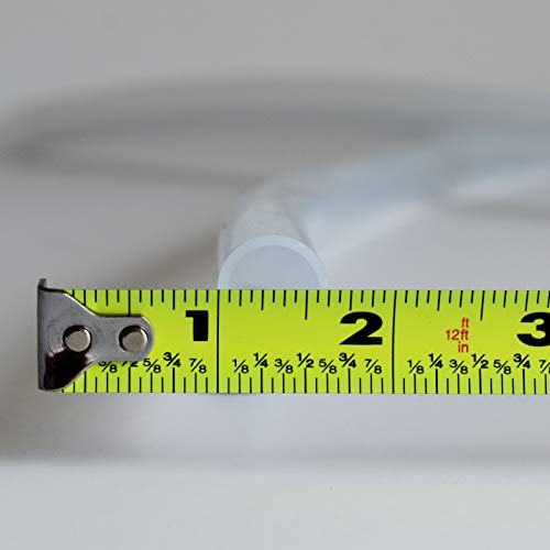 Ultra Clear Platinum Silicone Tubing - Food & Medical Grade - High Temp Hose (25 Feet, 1/2" ID x 5/8" OD) - size: 1/2" ID x 5/8" OD