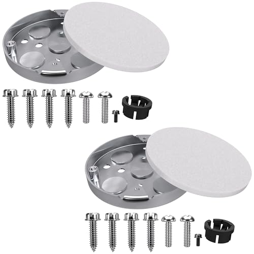 OHLECTRIC Saf-T-Pan Ceiling Fan Mounting Bracket & Light Box | 6-Cubic-inch Wiring Capacity, 1/2" Deep | Conduit Installation | Ideal for Contractors & Electricians | 2-Pack - size: 2
