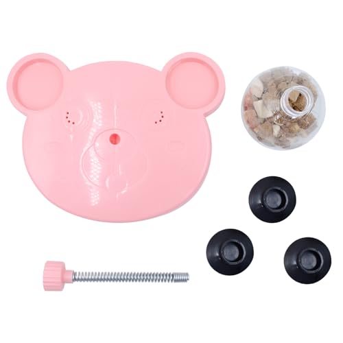 Small Animal Treat Dispenser, Guinea Pig Enrichment Toys with Spring and Base, Foraging Feeding Toys for Rabbit, Guinea Pig, Chinchilla, Rat and Other Small Animals
