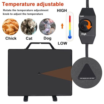 PINNKL Chicken Coop Heater, Chicken Coop Heater for Winter, 160W Radiant Heat Panel Energy Efficient Safe Design Warmer for Chicken Coop Chick Kitten Puppy Pets