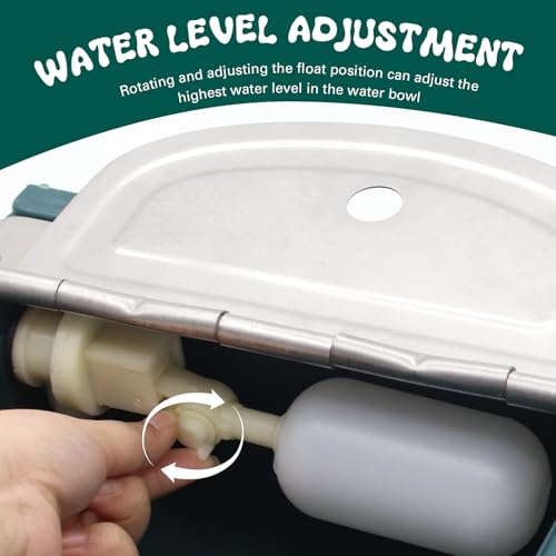 Automatic Water Bowl Plastic Livestock Waterer for Horse Cattle Goat Sheep Dog,Farm Grade Sheep Water Trough Bowl (with Drainage Hole & 39.37 inch Pipe)… (with 79inch Pipe)