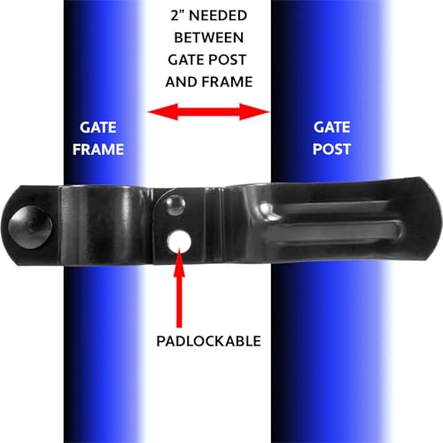 Black 1-5/8" x 2-7/8" Heavy Duty Fork Latch - Pressed Steel - Powder Coated - size: 1-5/8" x 2-7/8"