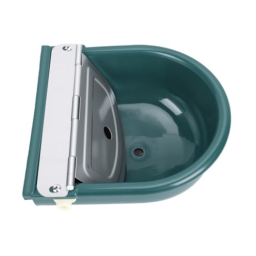 Cryfokt Automatic Livestock Waterer, Smart Water Level Sensor AntiOverflow Floating Valve Animal Water Bowl, Livestock Trough with Builtin Sensor and Floating Valve for Cattle