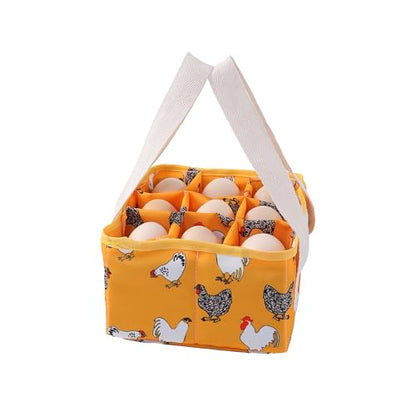 UKJENT Egg Collecting Basket for Kids & Family Farm Chores, 9 Padded Pouches to Prevent Broken Eggs, Safe & Easy Egg Carrier with Sturdy Handle, Chicken Duck Goose Eggs Holder from Coop to Kitchen - color: Color 7