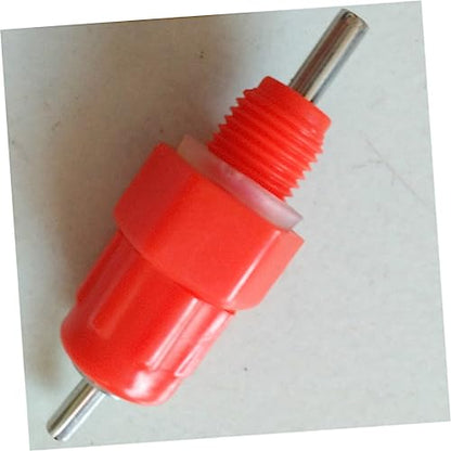 LIOOBO 50 Pcs Poultry Water Feeder Nipple Drinkers Screw Style Automatic Chicken Waterer for Buckets Plastic and Stainless Steel Easy to Install for Chickens Ducks Quail and Game Birds