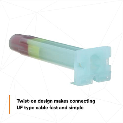 3M Direct Bury Splice Kit DBR/Y-6 (BULK), 18-10 AWG, UV-Resistant, Steel Spring, Flame Retardant Insulation, Box of 100 Splice Tubes and 100 R/Y Connectors - style: DBR/Y: Splice Bulk