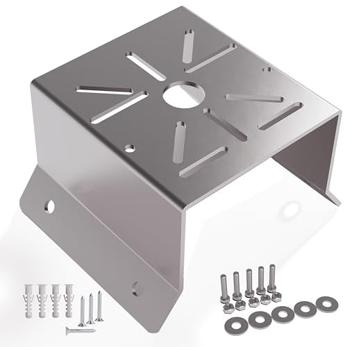 Security Camera Corner Mount, Stainless Steel Bracket, 1 Pack | For CCTV LED lights solar panels, 4 in wide devices, 16 gauge nonmagnetic, hardware included - color: 1 PACK