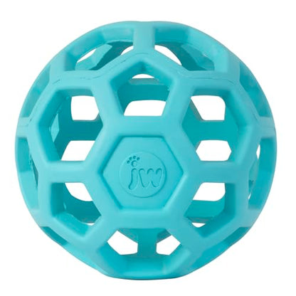 JW Pet HOL-ee Roller™, Dog Toy Puzzle Ball, Natural Rubber, Small (3 Inch Diameter), Blue - color: Blue, size: 3 Inch
