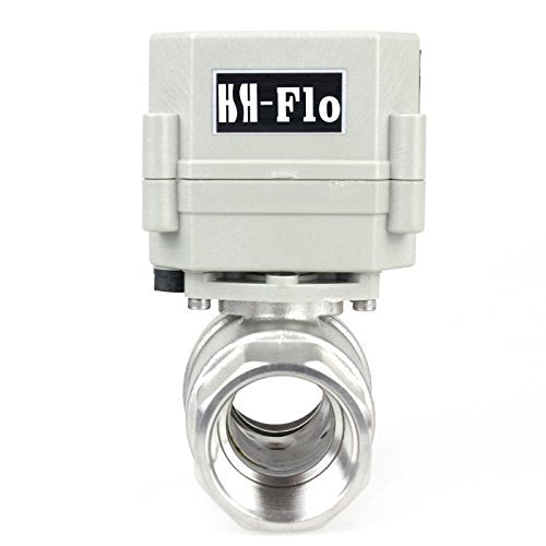 1" DN25 110-230VAC Normally Open CF8/Stainless Steel 304 Motorized Electrical Ball Valve With U.S. Plug (1 Inch, Normally Open) - color: Stainless Steel Normally Open, size: 1 Inch