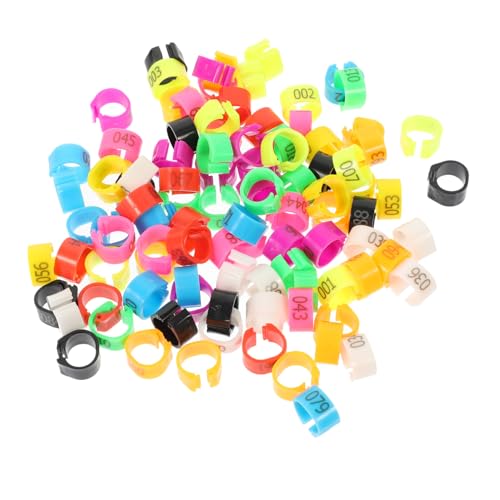 Totority Numbered Bird Leg Bands Chicken Pigeon Foot Rings Identification Ring Set Abs Plastic