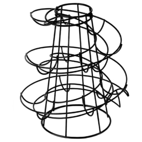 Spiral Egg Holder Countertop Smooth & Sturdy Fresh Keeping Egg Skelter Minimalist & Stable Black Iron Storage Stand for Kitchen