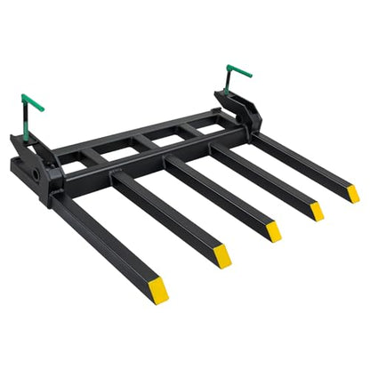 Clamp On Debris Forks To 48-60" Bucket, Heavy Duty Pallet Fork Fit For Loader Bucket Skidsteer Tractor,48" 2500 LBS - size: 48" 2500 LBS