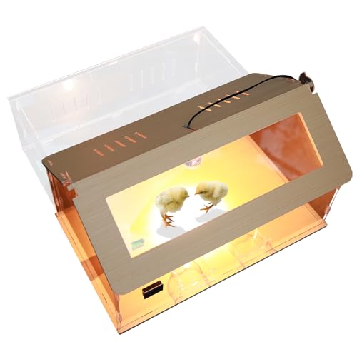 Brooder Box for Chick 40-50,5-in-1 Chick Starter Kit,Includes Brooder Heat Lamp 2,Baby Chicken Box,Chicken Feeder,Waterer,Thermo-Hygrometer