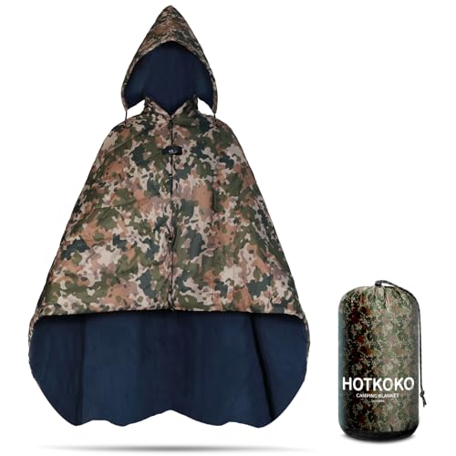 Waterproof Stadium Blanket, Soft Warm Fleece Camping Blanket Wearable Camping Blanket for Outdoor Camping, Picnic, Stadium, Sports, Beach, Car - color: Cam Yellow