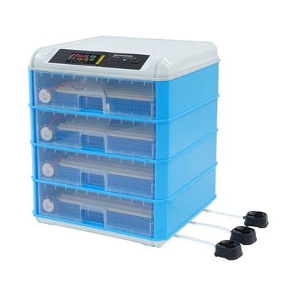 Large Egg Incubator 200-240 Eggs, Automatic Dual Power Supply Incubator, 110V 80W Poultry Hatcher Machine with Automatic Egg Turning, LED Display and Temperature & Humidity Control